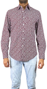 Camisa Burdeo Flores