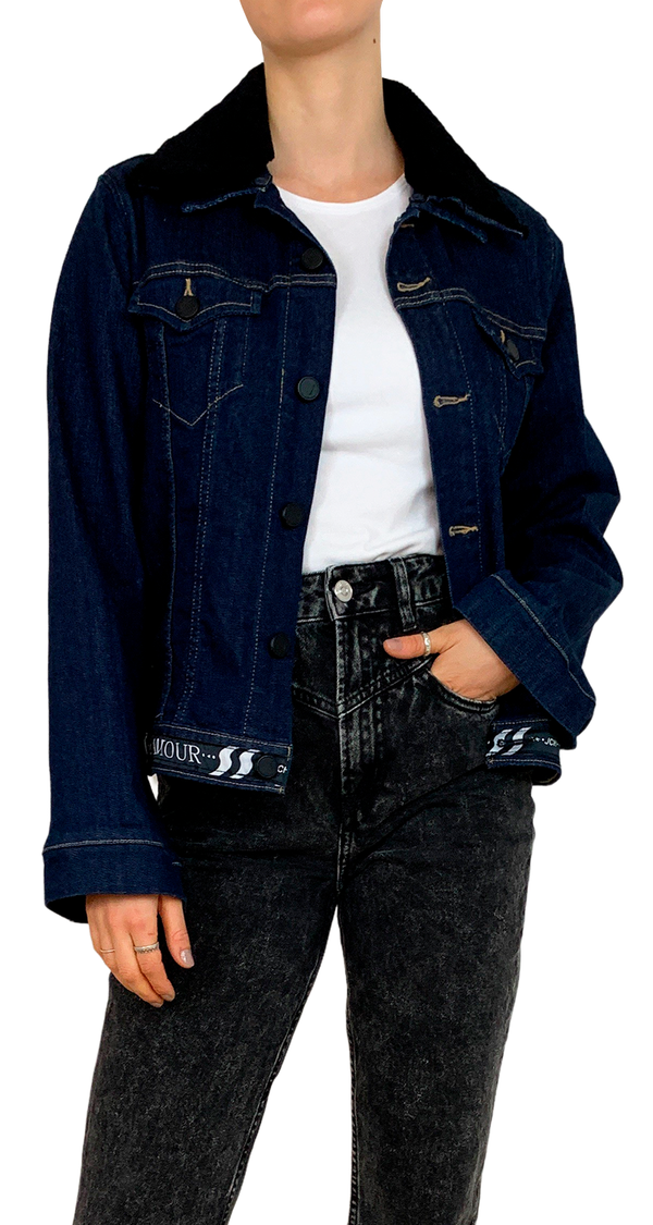 Chaqueta Denim Cuello Desmontable