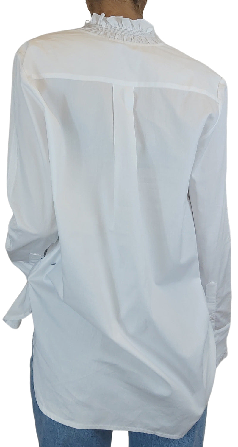 Blusa Fruncido Blanca