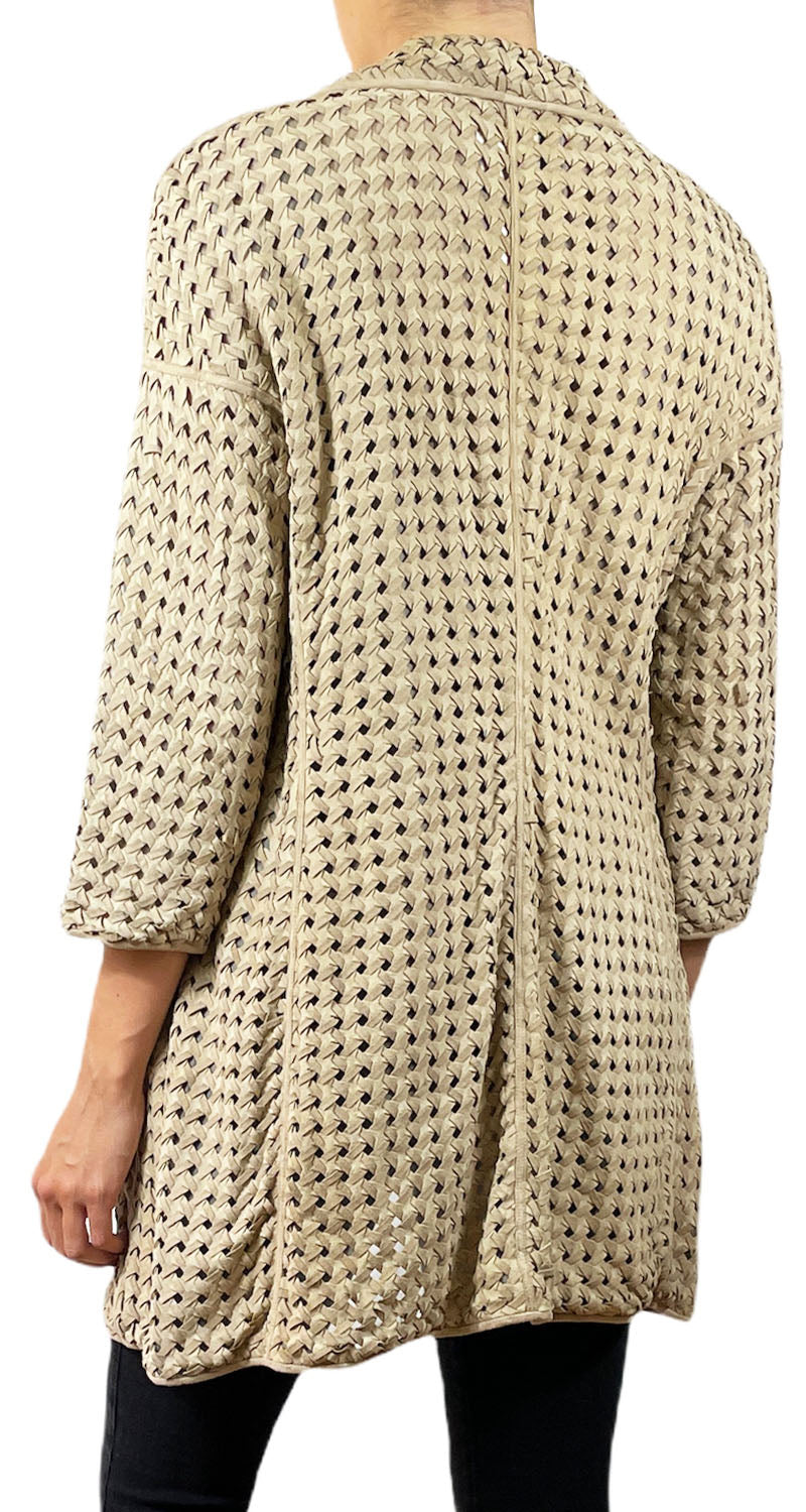 Chaqueta Beige Verano Tejida