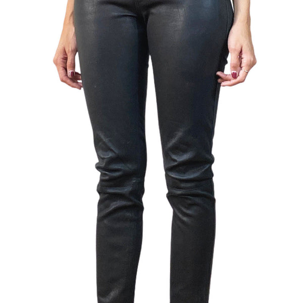 pantalón vintage zara cuero negro(17.2) - Comprar Moda vintage mulher no  todocoleccion