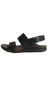 Sandalias Cuero Negro