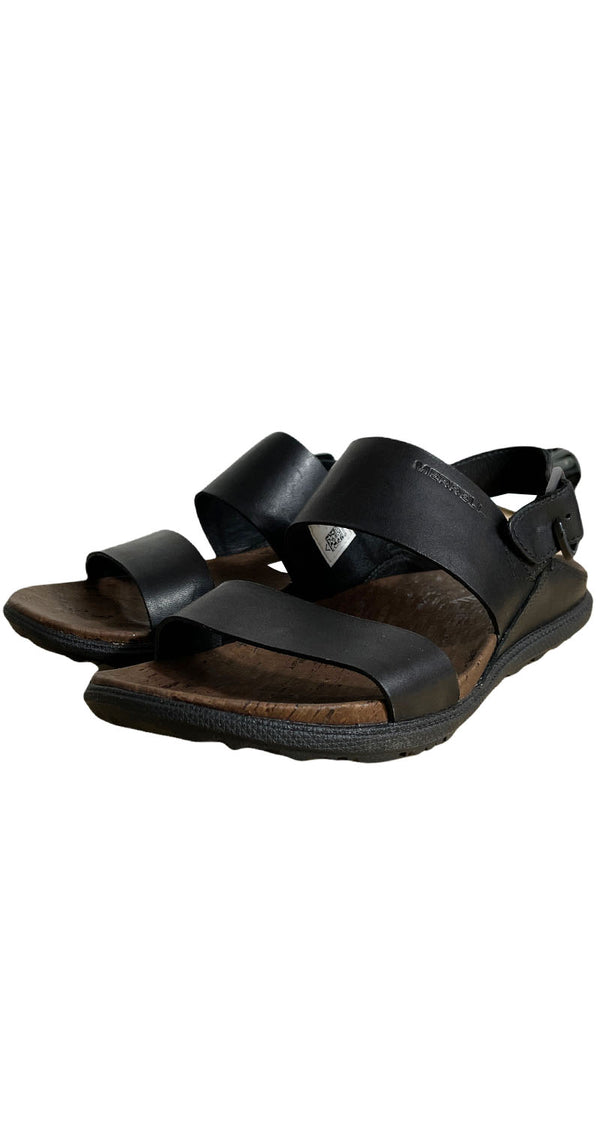 Sandalias Cuero Negro