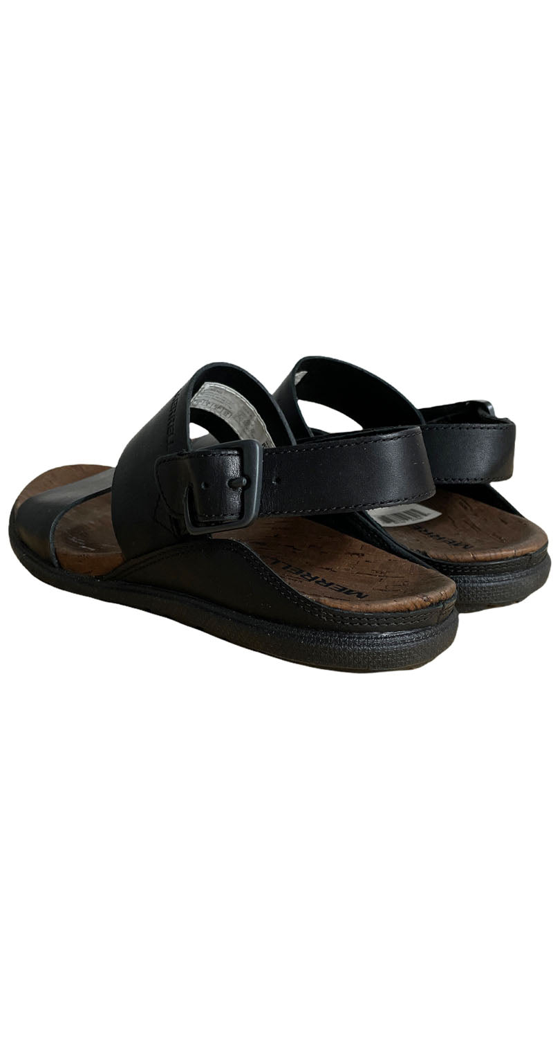 Sandalias Cuero Negro