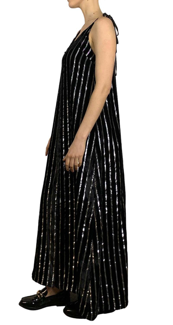 Vestido Maxi Stripes Velvet Weili Zheng by Magma