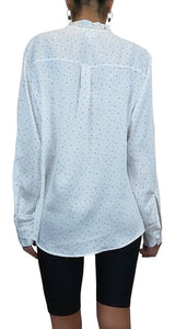 Blusa Polka Dots Vuelos Blanco y Negro