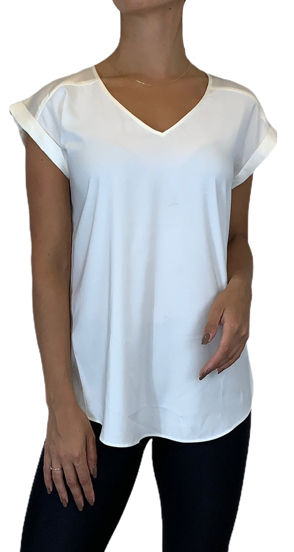 Blusa Crema Satinada