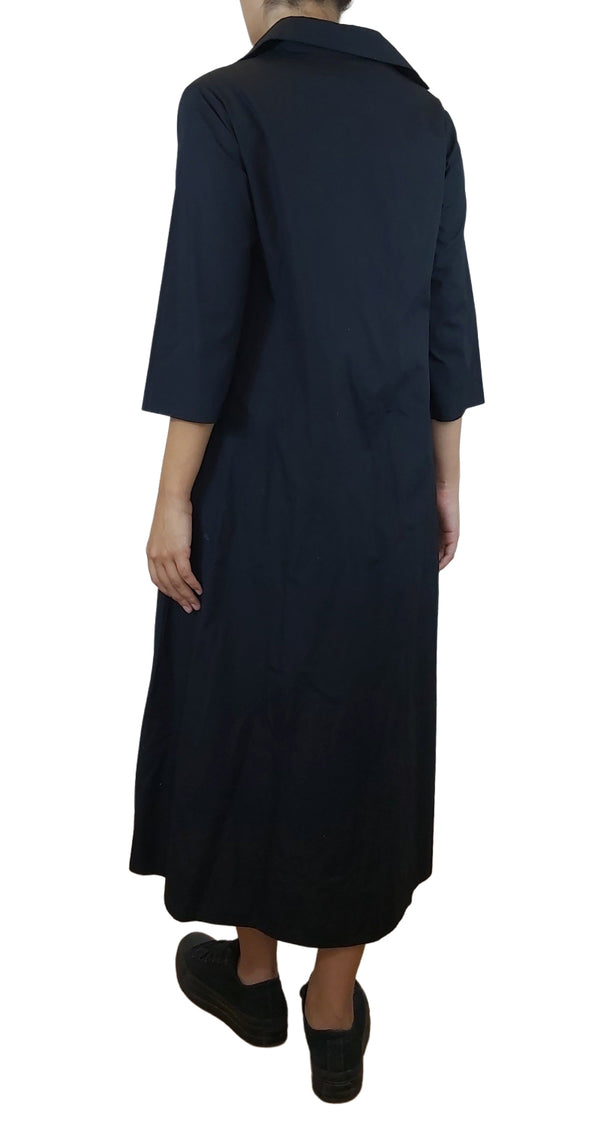 Vestido Maxi Negro Lazos Navy