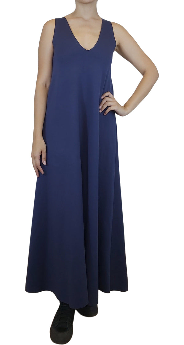 Vestido Maxi Navy Sin Mangas