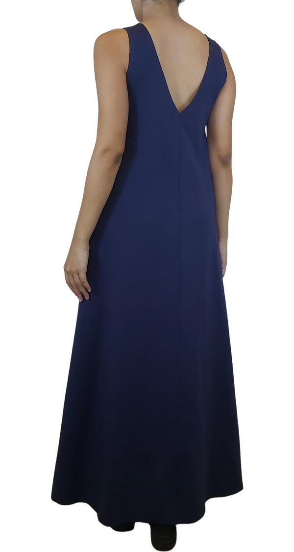 Vestido Maxi Navy Sin Mangas