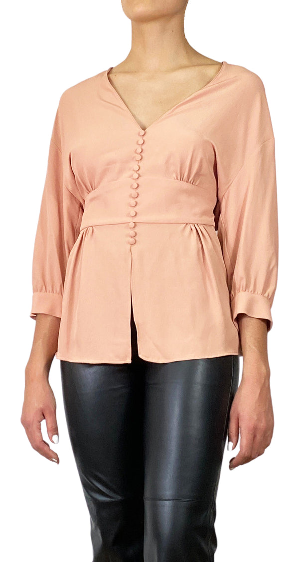 Blusa Botones Palo Rosa