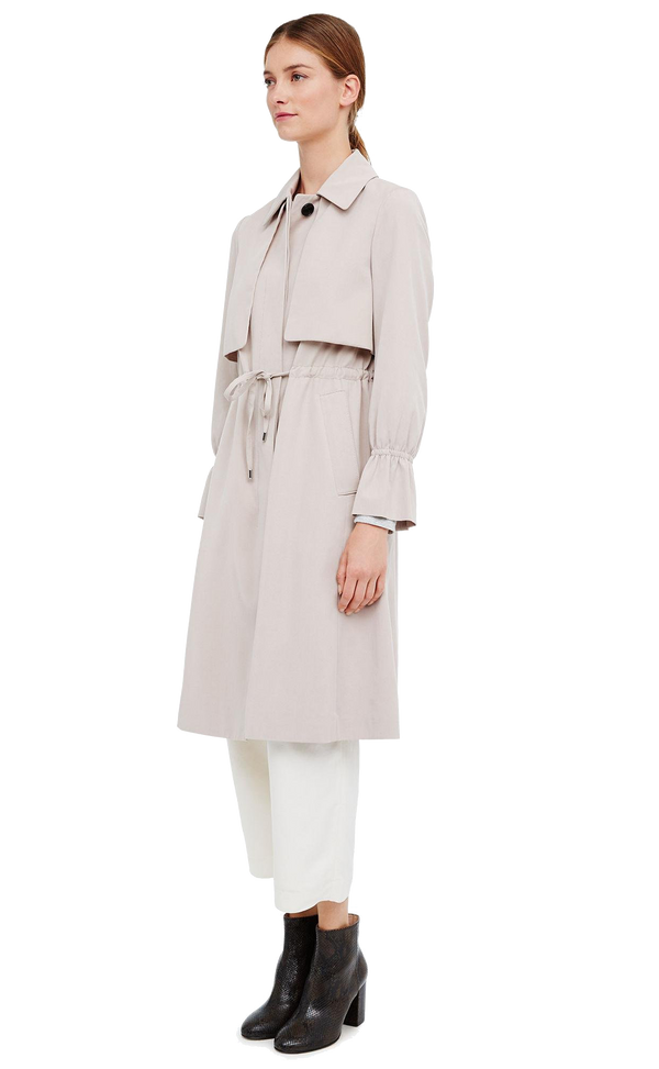 Carolena Trench In Khaki Stone