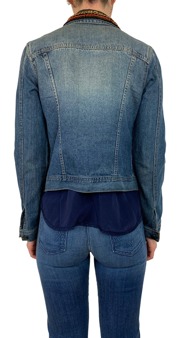 Chaqueta Denim Mostacillas