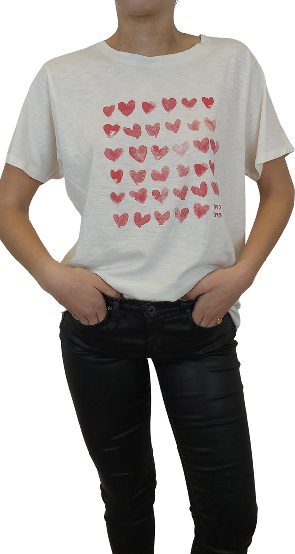 Polera Heart Mama Blanco