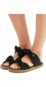 Sandalias Negras Gamuza