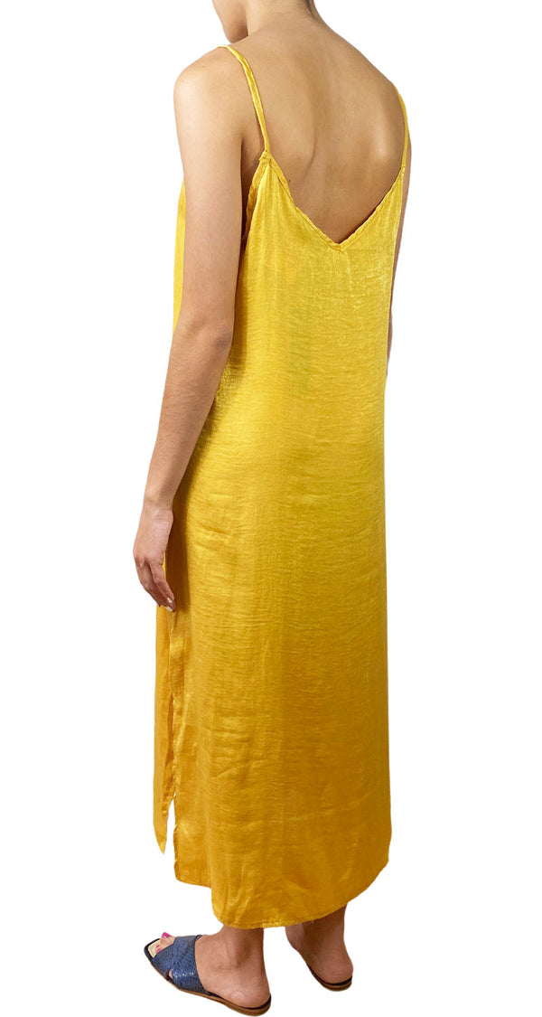 Vestido Amarillo Midi