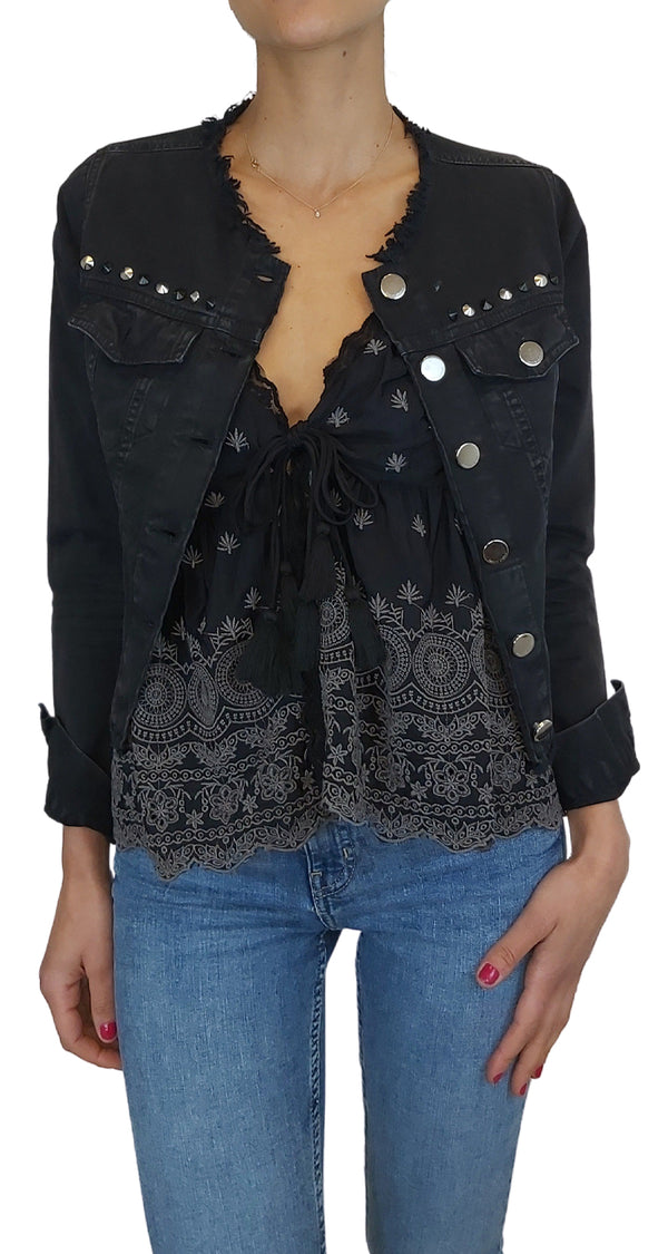 Chaqueta Denim Negra