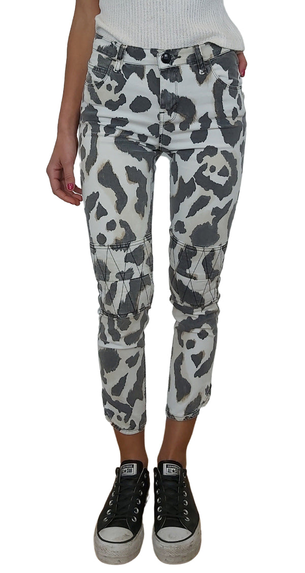 Pantalón Denim Animal Print