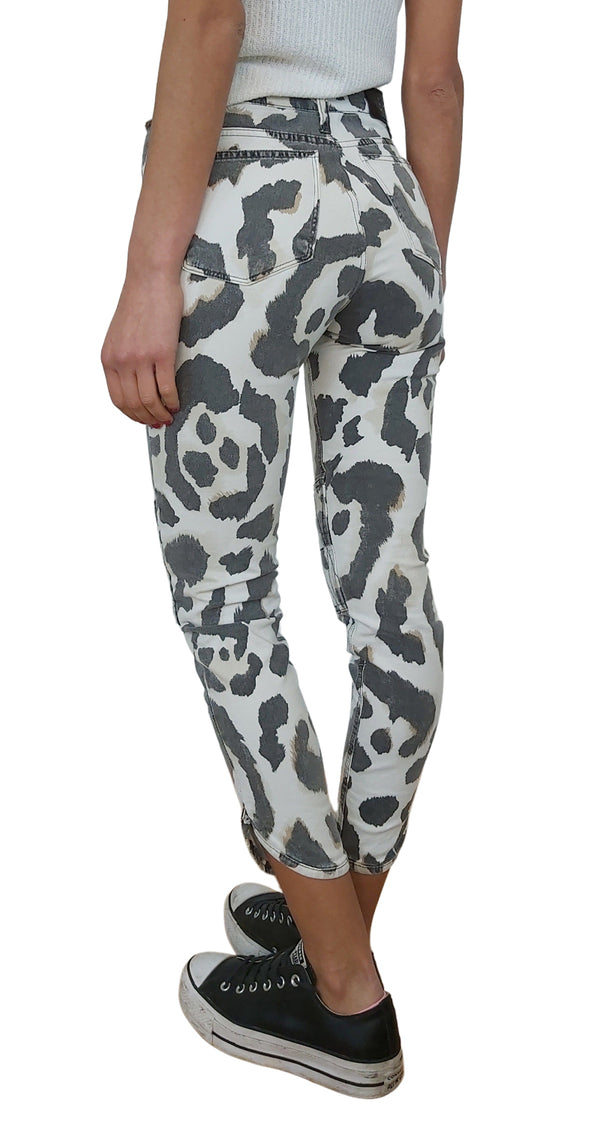 Pantalón Denim Animal Print