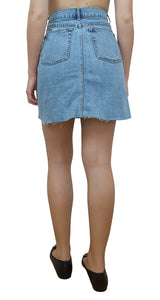 Mini Falda Denim Perlas