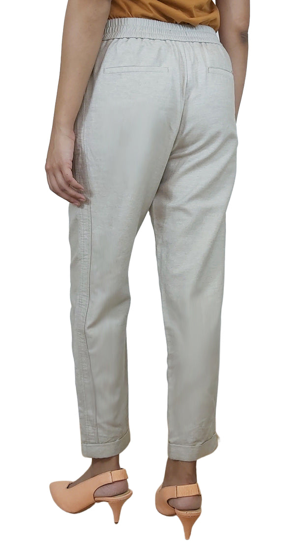 Pantalón algodón Beige