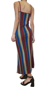 Vestido Metallic Striped