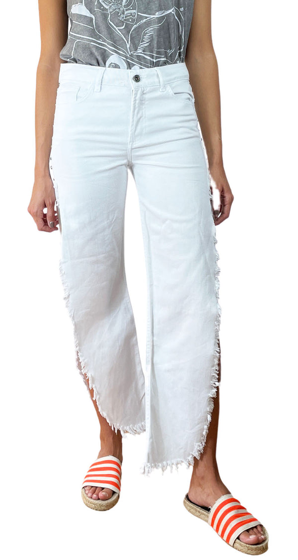 Jeans Blanco Tachas