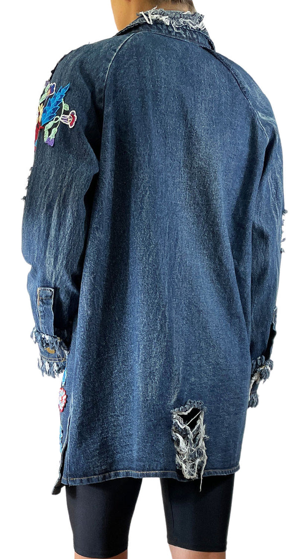 Chaqueta Denim Bordada