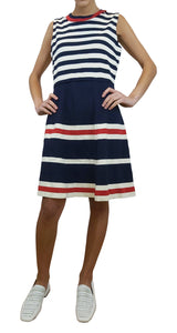 Vestido de Punto Rayas Navy