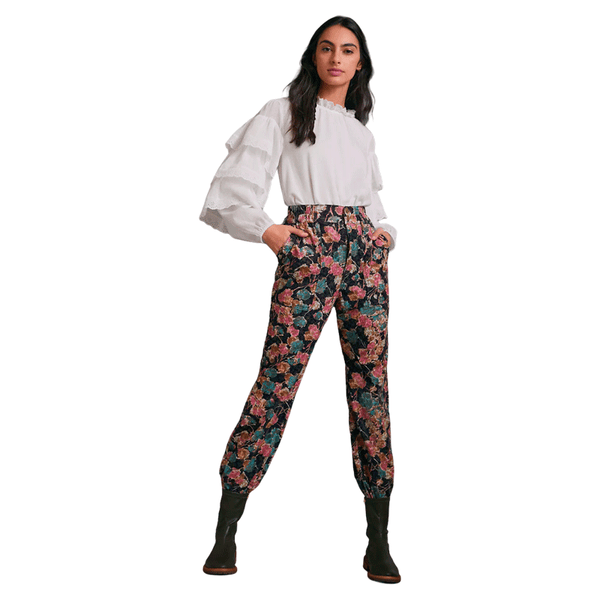 Jogger Cotelé Floral