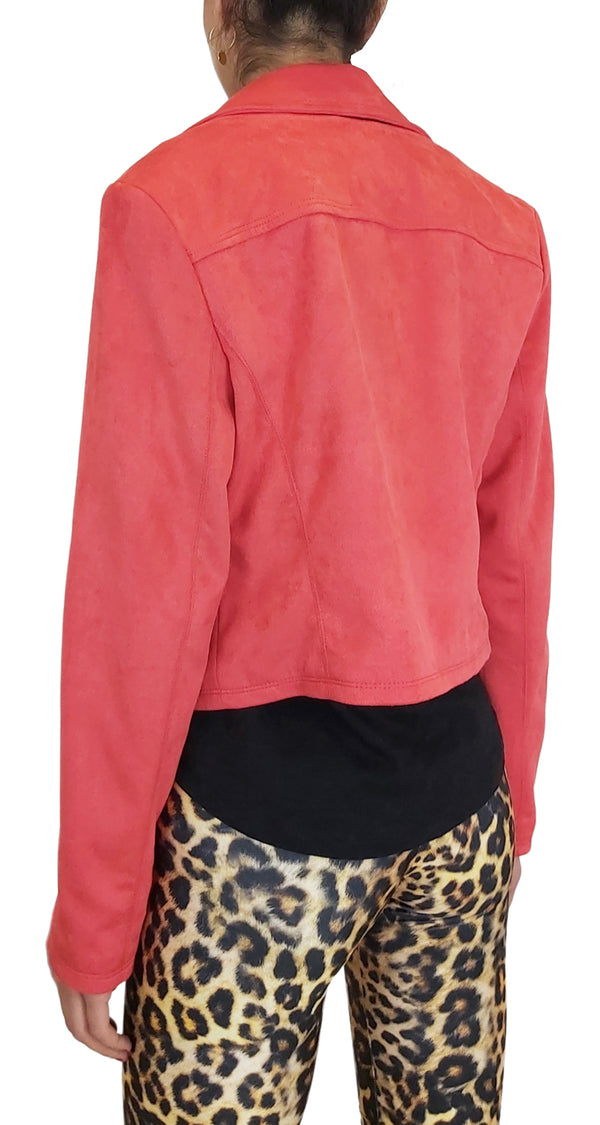 Chaqueta Biker Roja