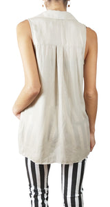 Blusa Beige sin Mangas