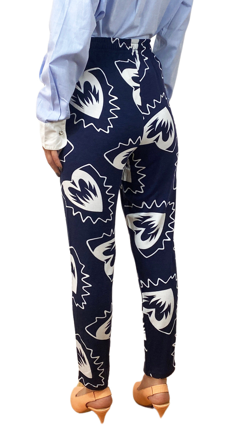 Pantalón Azul Diseños Blancos