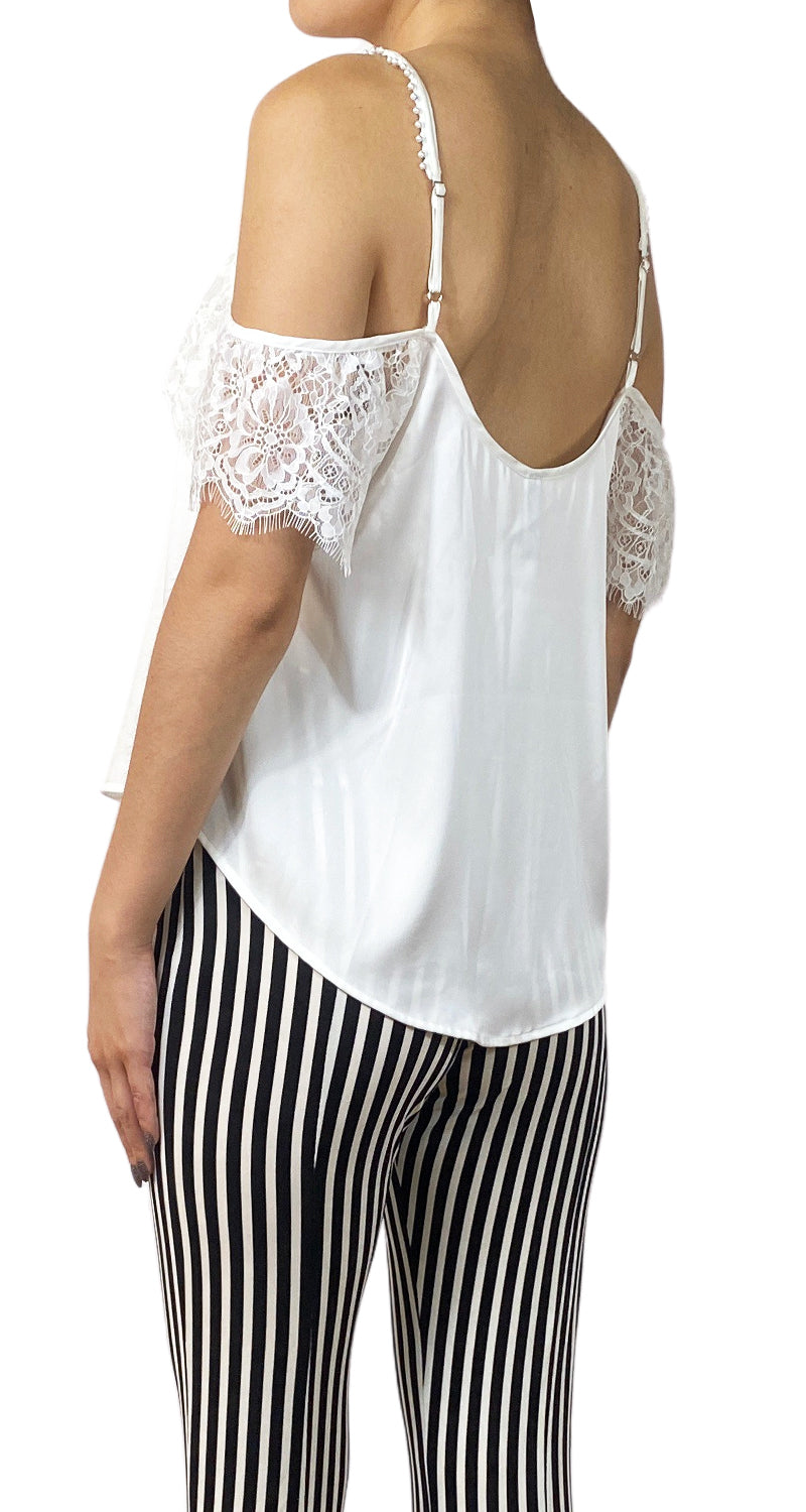 Blusa Blanca Encajes