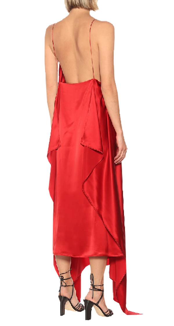 Vestido Meredith Draped Rojo