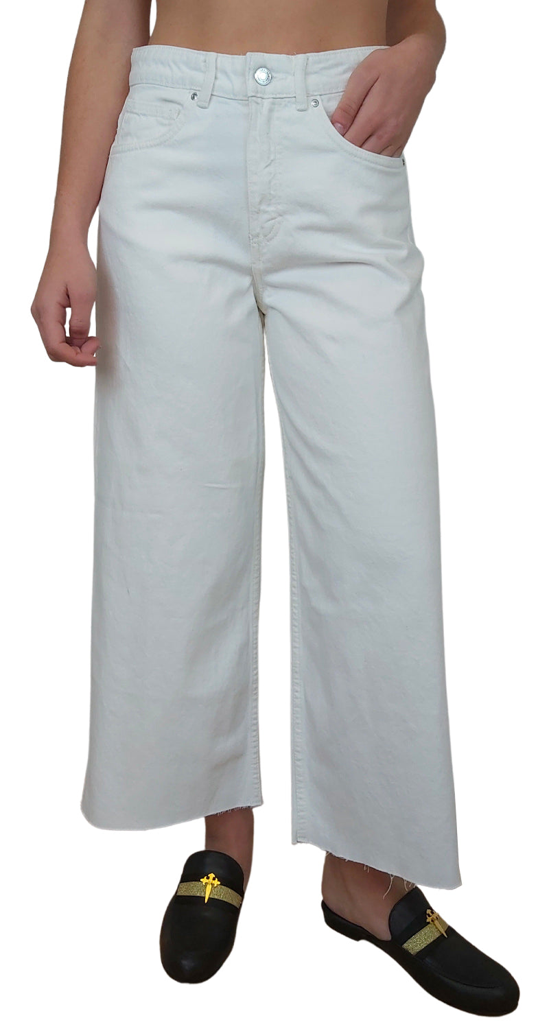 Jeans Wide Leg Full Lenght White