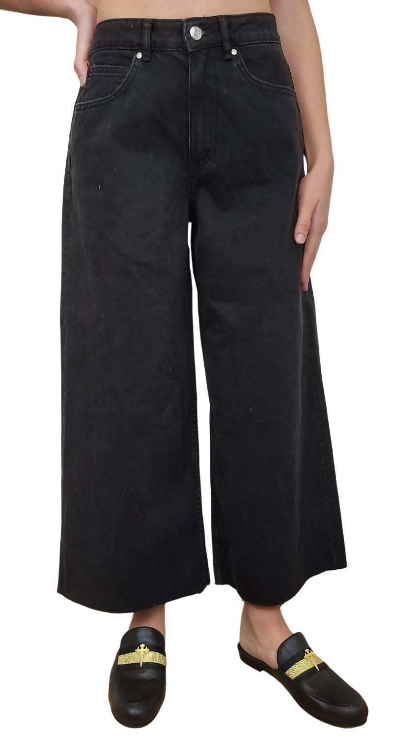 Jeans Wide Leg Full Lenght Black