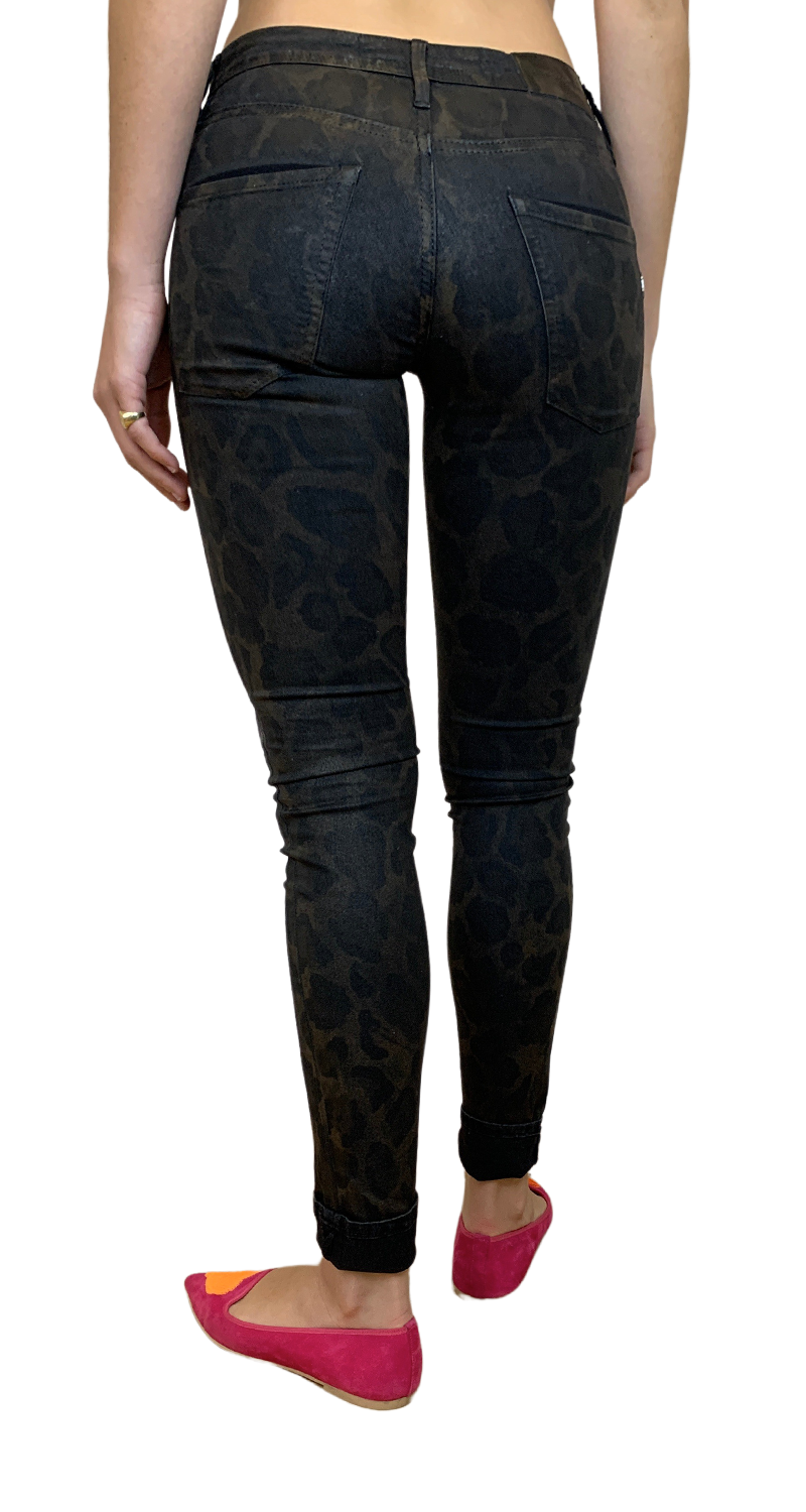 Jeans Coated Animal Print