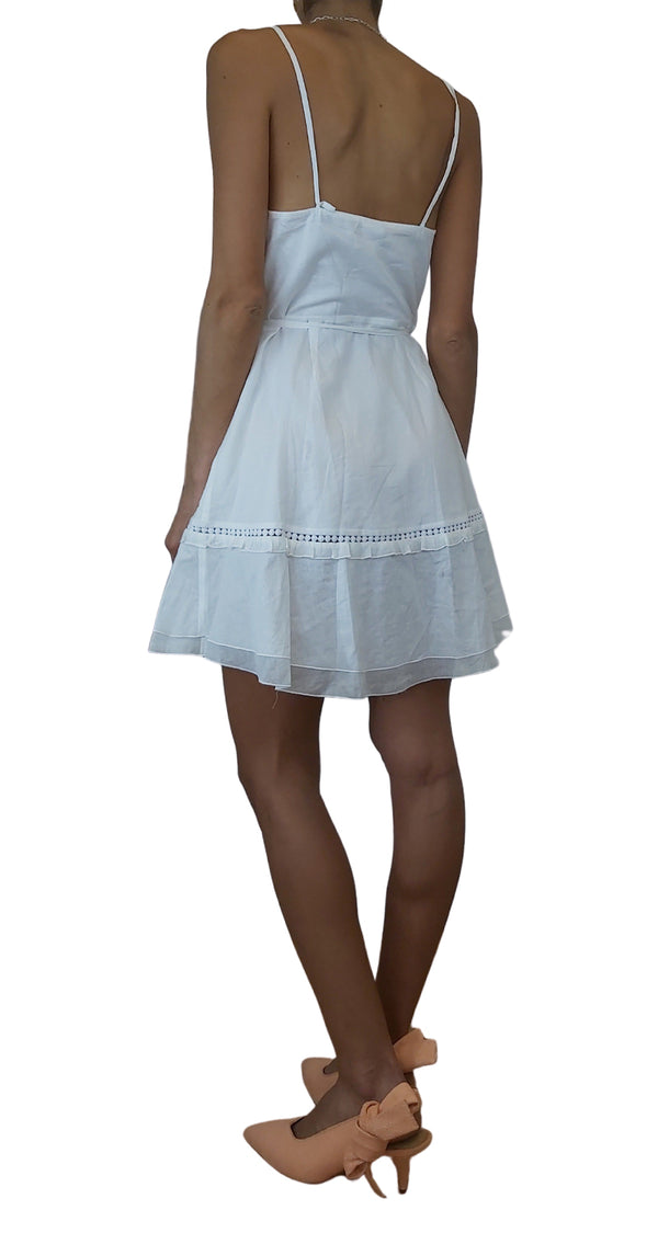 Vestido Pareo Macramé Blanca