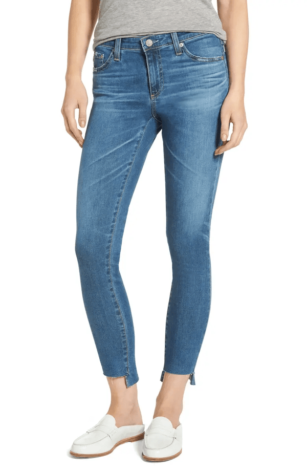 Jeans basta asimétrica "Super skinny ankle" (5220470915207)