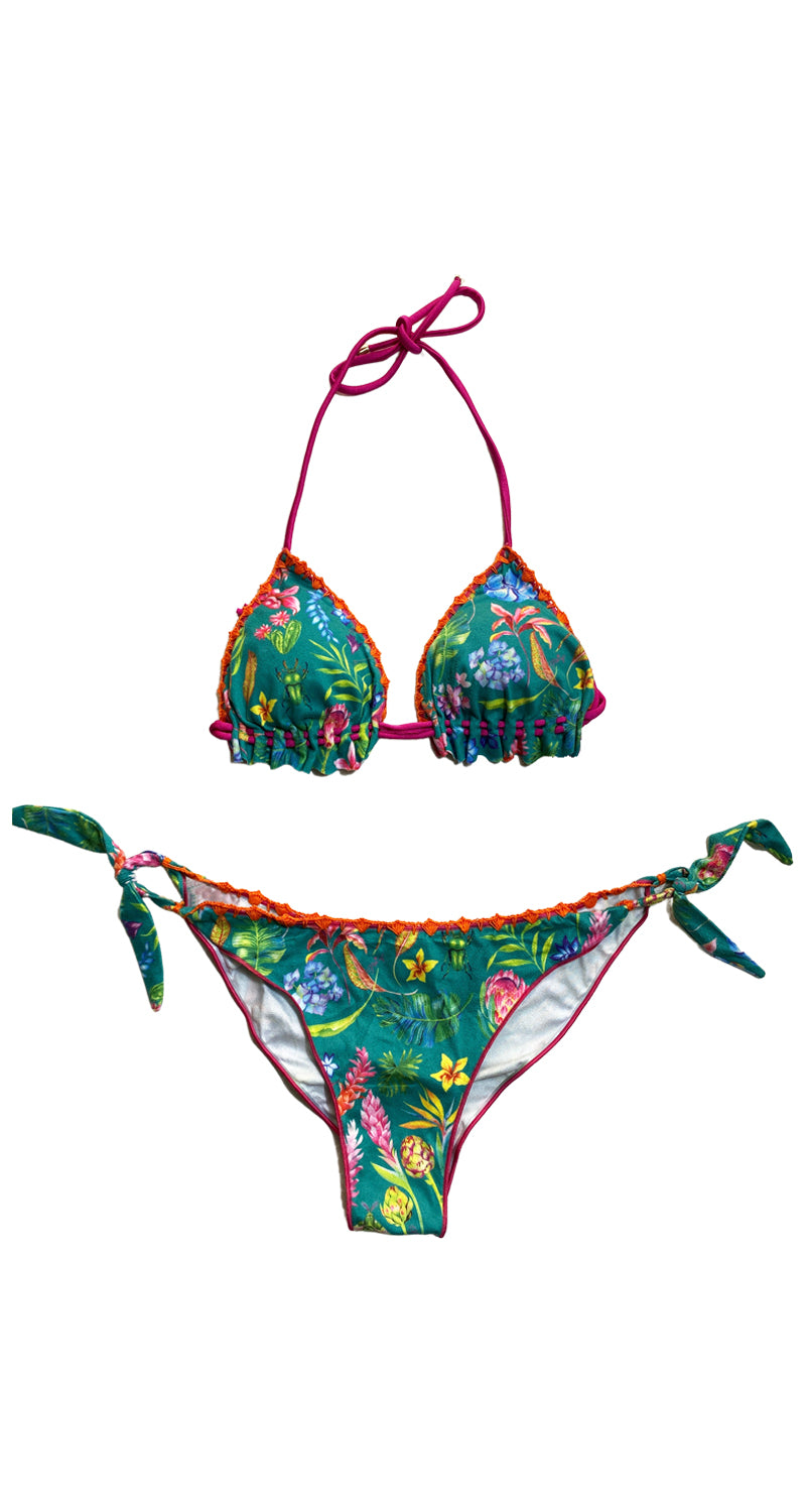 Bikini Verde Flores