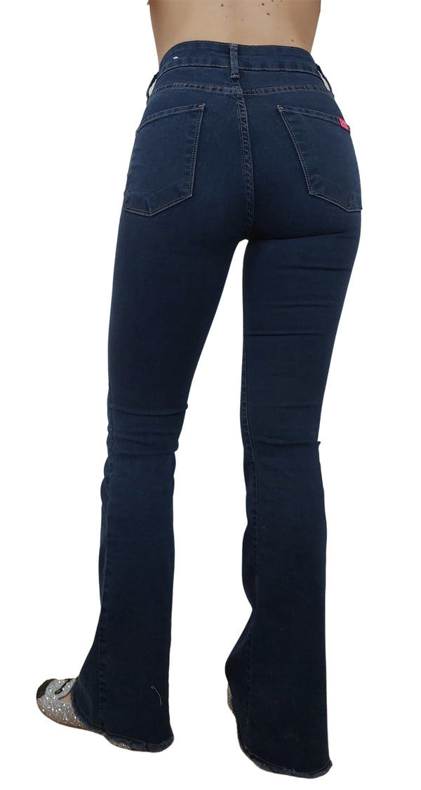 Jeans Flare Denim Azul