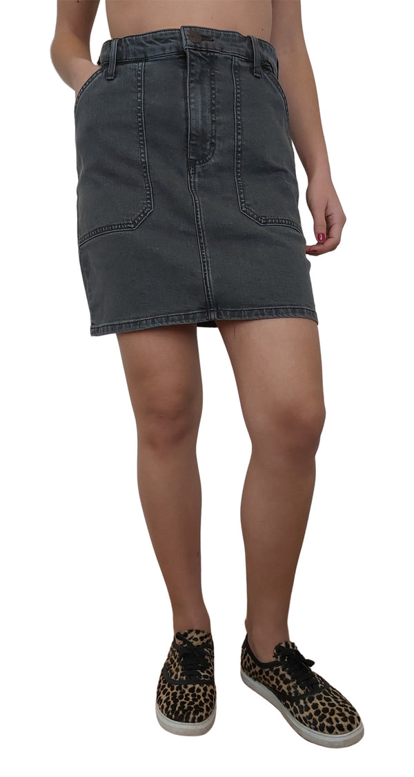 Falda Mini Buskox Denim Gris