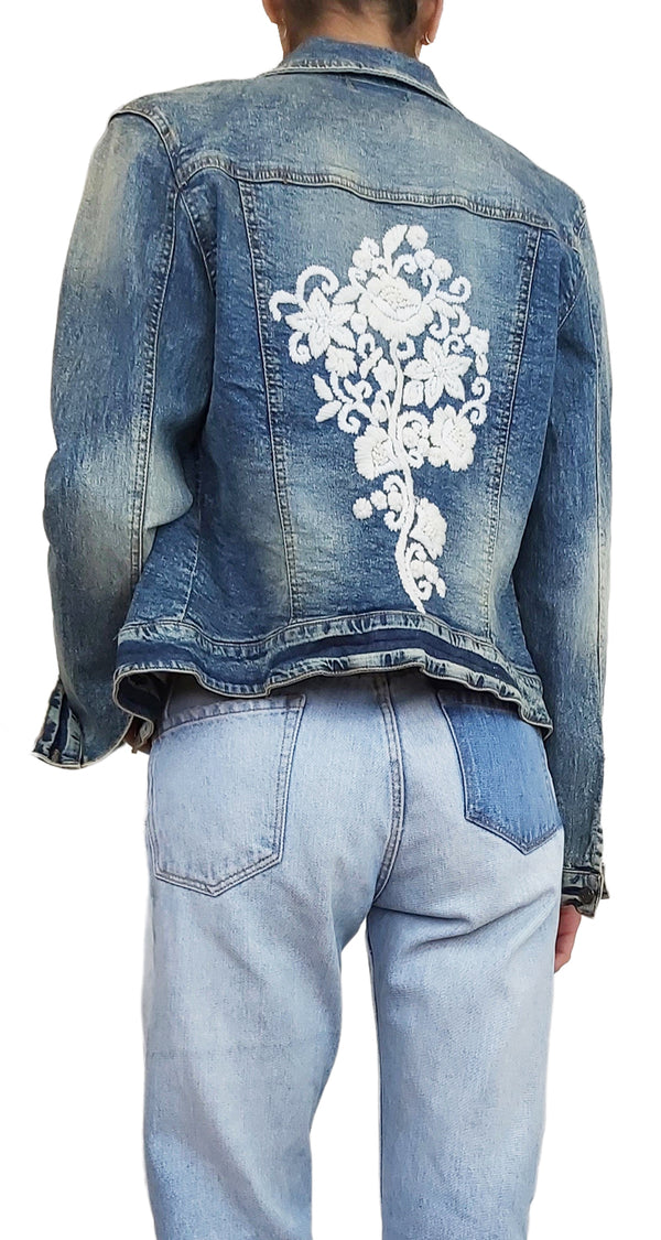 Chaqueta Denim Bordada