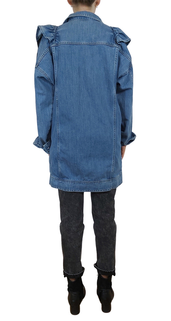 Chaqueta Denim Oversize Volantes