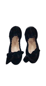 Bailarinas Black Velvet Bow Ballet