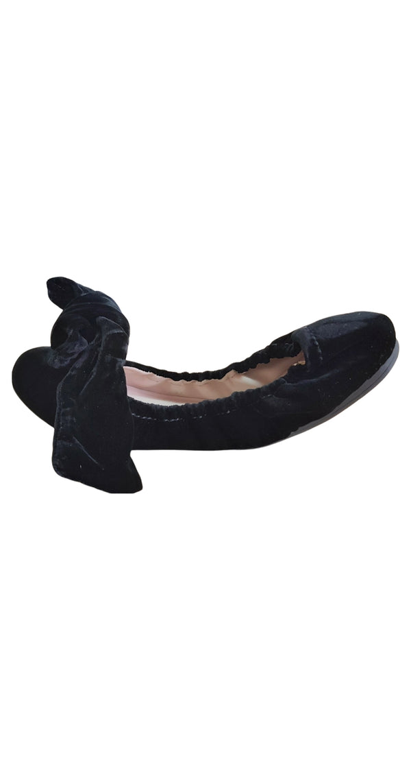 Bailarinas Black Velvet Bow Ballet