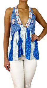 Blusa Escote V Multicolor