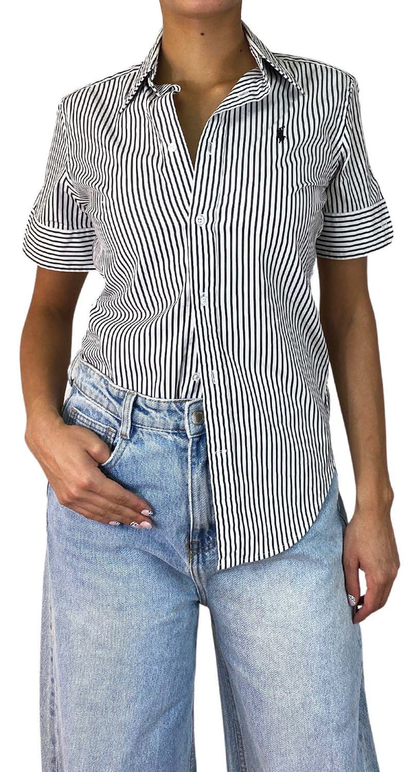 Blusa Blanca Listada