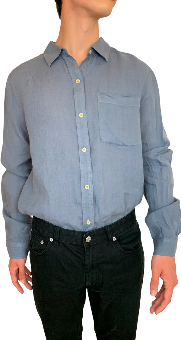 Camisa Lino Azul